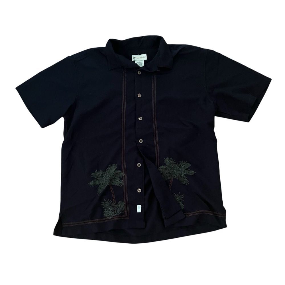 Vintage Hawaiian Havana Jack's Cafe Embroidered Men's Shirt L
